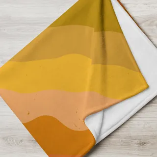 70s Wave Throw Blanket