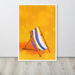 Beach Chair Framed Poster