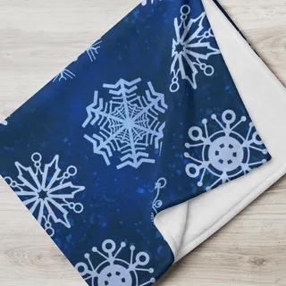 Snowflakes Throw Blanket