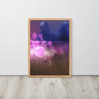 Misty Field Framed Poster