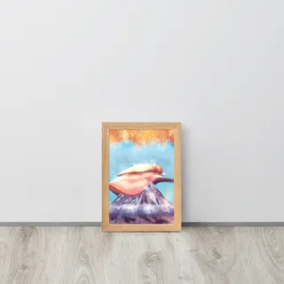 Hat Shape Cloud Framed Poster