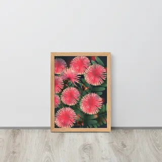 Pink Flowers Framed Poster