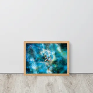 Starfish Oak Framed Poster