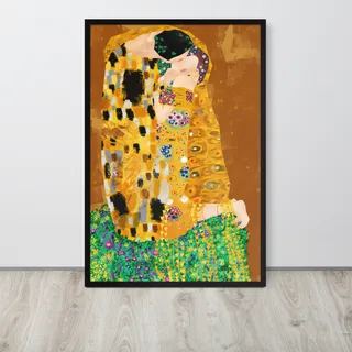 Klimt Kiss Framed Poster